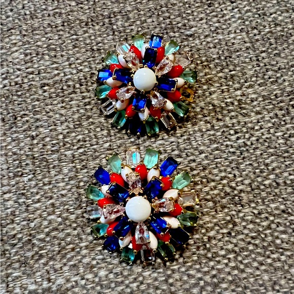 kate spade Jewelry - Kate Spade Fireworks Floral Statement Stud earrings. EUC
